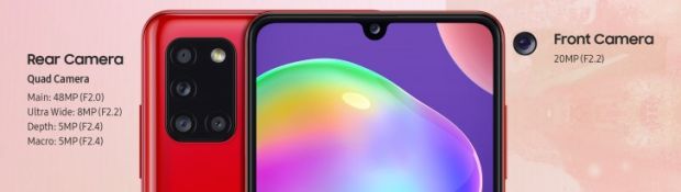 Galaxy A31 Diumumkan dengan Quad-Camera 48 MP dan Baterai 5.000 mAh