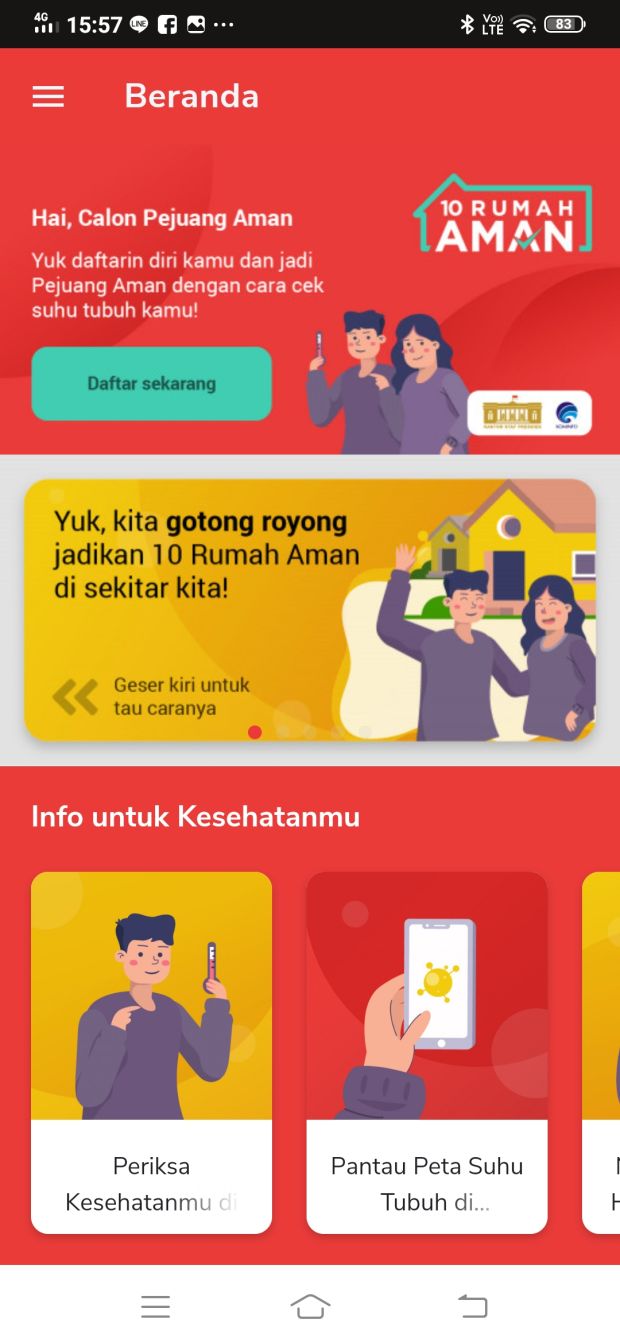 Cegah COVID-19 Meluas, Pemerintah Rilis Aplikasi 10 Rumah Aman