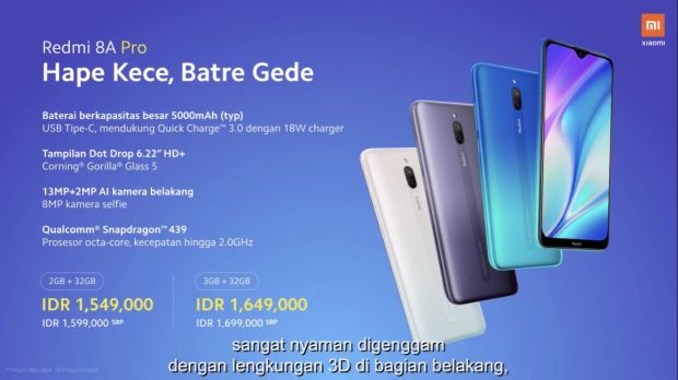 Xiaomi Redmi 8A Pro Mendarat di Indonesia, Cek Harganya di Sini