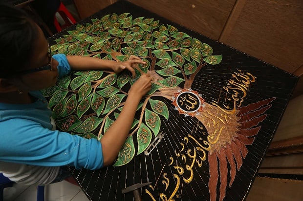 Ramadhan Tiba, Kaligrafi Pohon Asmaul Husna Jadi Favorit