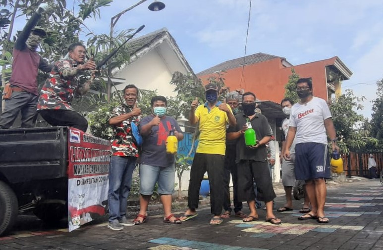 Masyarakat Sidoarjo Gotong Royong Tangkal Penyebaran Virus Corona